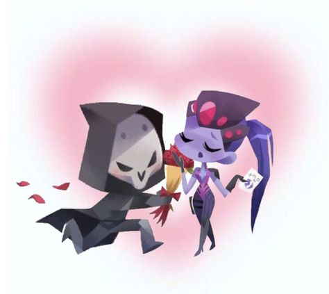 Reaper X Widowmaker, Reaper And Widowmaker, Fan Art Widowmaker, Widow Maker, Mr. Beast, I Love My Girlfriend, Overwatch, Matching Icons, My Images