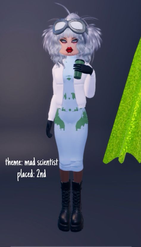 Dress To Impress Outfits Mad Scientist, Dti Mad Scientist Outfit Non Vip, Mad Scientist Dress To Impress, Dti Ideas, Roblox Game, Mad Scientist, Roblox Roblox, Dress To Impress, Dress Outfits