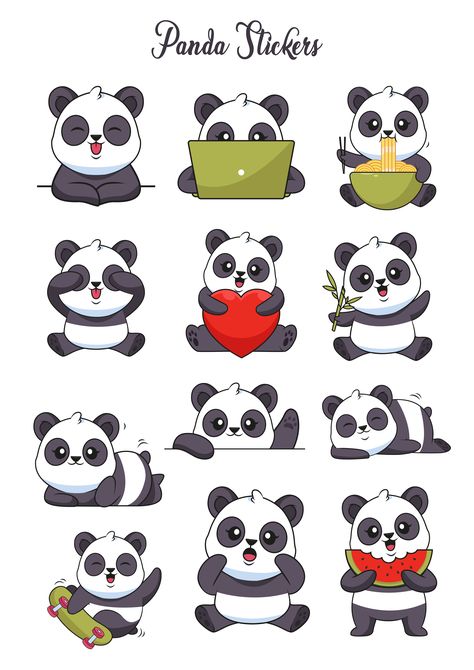 From playful pandas tumbling amidst bamboo shoots to heartwarming pandas hugging giant hearts, our designs capture the essence of these gentle creatures in their most endearing moments. Use these stickers to decorate your planners, journals, scrapbooks, and more – creating a haven of panda-inspired bliss that brings joy every time you glance at them. Visit theprintables.in and download these cute stickers right away! Cute Panda Profile Picture, Panda Stickers Kawaii, Cute Panda Stickers Printable, Panda Stickers Printable, Pandas Hugging, Cute Panda Stickers, Panda Candy, Sticker Panda, Cute Panda Drawing