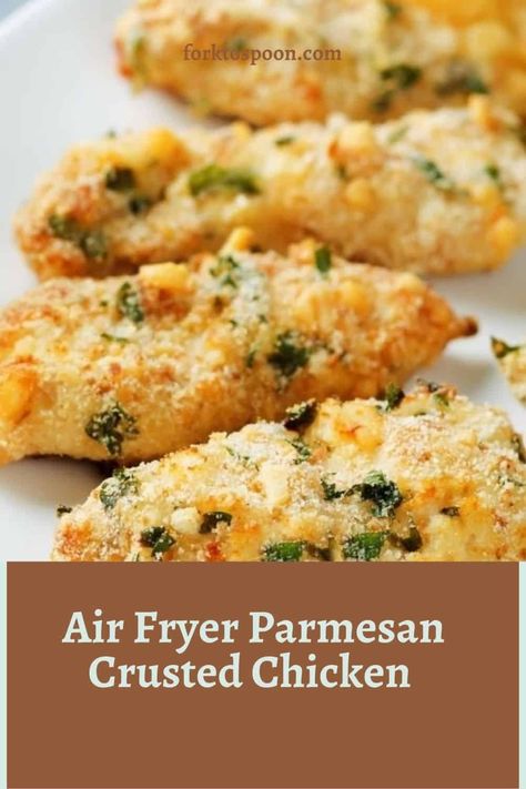 Mayo Parmesan Chicken Air Fryer, Chicken Parm Air Fryer, Parmesan Crusted Chicken Bites, Garlic Parmesan Chicken Bites, Air Fryer Parmesan Crusted Chicken, Parmesan Chicken Bites, Air Fryer Garlic Parmesan Chicken, Air Fryer Garlic, Breaded Chicken Breast