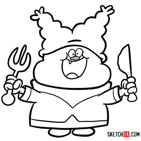 Chowder Coloring Pages, Chowder Cartoon Drawing, Chowder Cartoon Tattoo, Chowder Drawings, Chowder Tattoo, May Bujo, Cartoon Characters Drawing, Chowder Cartoon, Giant Canvas