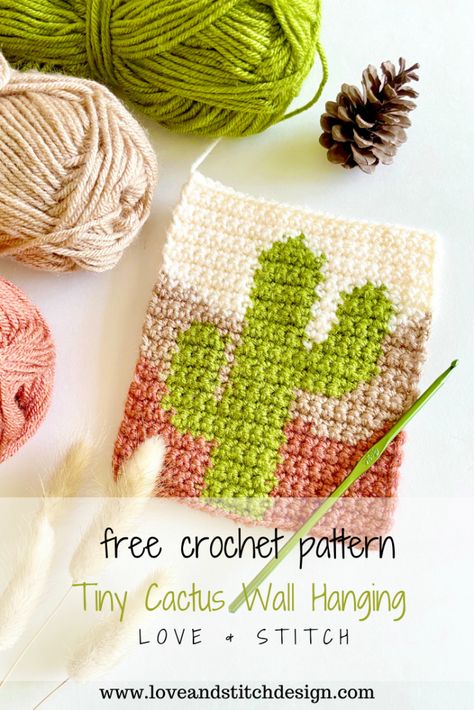 Crochet Cactus Wall Hanging, Easy Crochet Wall Hanging, Crochet Cactus Applique, Hanging Crochet Wall Decor, Crocheted Home Decor, Home Decor Crochet Patterns, Wall Hanging Crochet Free Pattern, Crochet Wall Hangings Free Patterns, Crochet Decor Patterns Free