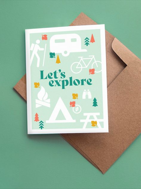 Honestly, who wouldn't want to hang out and explore? Send this fun just-because card to your loved one to celebrate life's special moments and cherished relationships. #explore #hike #camp #adventure #summer #friendship #friends #camping #hiking #summervibes #greetingcard #stationery #card #snailmail #mail #youvegotmail #greetingcard Like this card? Share it and follow us! INSTAGRAM: @pulp_and_parcel Friends Camping, Adventure Summer, Snail Mail, Camping Hiking, Special Moments, Celebration Of Life, Just Because, Summer Vibes, Greeting Card