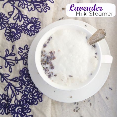 Lavender Milk Steamer for Daylight Savings Time - Teaspoon of Spice Milk Steamer, Lavender Milk, Almond Extract, Steamer Recipes, Lavender Honey, Frothing Milk, Daylight Savings, Lovely Lavender, Daylight Savings Time