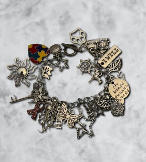 Junk charm bracelets available!!! Can be found in my shop: https://lacysjewelrybylacy.etsy.com Charm Bracelets, I Shop, Charm Bracelet, Canning