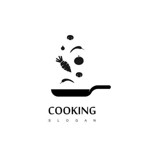 Cooking logo design vector Premium Vecto... | Premium Vector Cook Logo Design, Fun Logo Ideas, Cooking Logo Design, Cook Logo, Cooking Logo, Fun Logo, Cafe Ideas, Restaurant Logo, Cooking Show