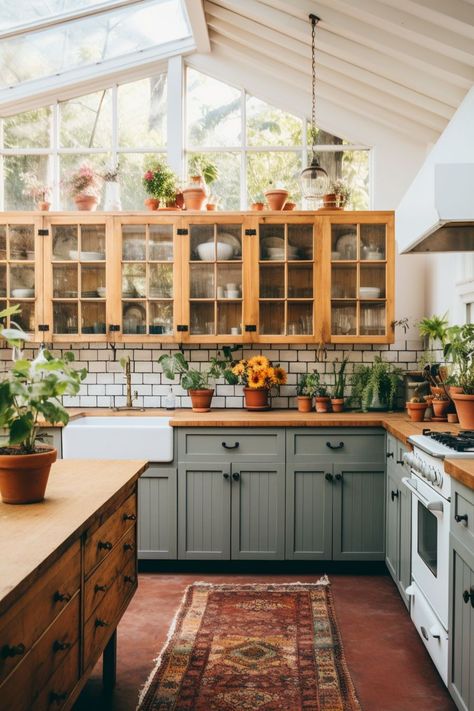 Infuse your kitchen with a touch of magic by incorporating witchy apothecary elements into the design, such as vintage apothecary jars, dried herbs, and mystical decor. Create a spellbinding ambiance with dark, moody colors, rustic wooden shelves, and whimsical potion labels for a bewitching culinary space. Embrace the mystical and mysterious with a witchy apothecary kitchen design that adds a touch of enchantment to your home. Witchy Apothecary, Paradise Aesthetic, Cottage Core Kitchen, Kitchen Goals, Apartment Vibes, Room Vibes, Furniture Architecture, Usa Design, Decor Shabby Chic