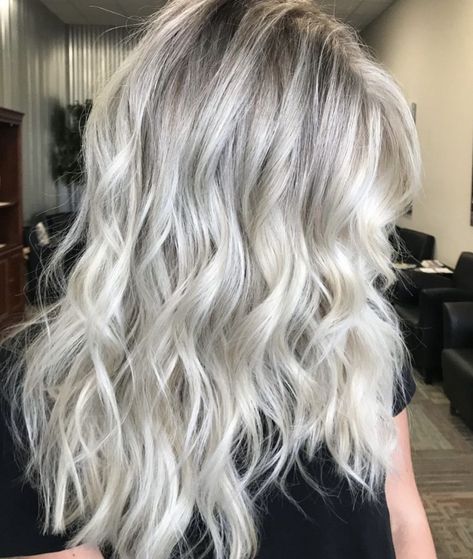 33 Icy Blonde Hair Ideas for a Fresh Look in 2024 | Trending Styles Ivy Blonde Hair, Ash Brown Roots Blonde Hair, White Ash Blonde Hair, Blonde To Silver Hair, Icy Blonde Hair Dark Roots, Icy Blonde Hair Highlights, Icy Platinum Blonde Hair, White Blonde Balayage, Icy Blonde Highlights