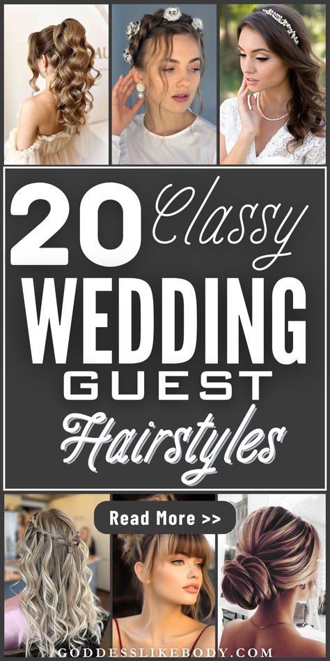 20 Cute Wedding Guest Hairstyles That Will Make You Stand Out Hair And Make Up For Wedding Guest, Wedding Guest Hairstyles High Neck Dress, Hairstyles For Black Tie Wedding, Hairstyles For Cocktail Dress, Wedding Guest Hairstyles One Side Up, Hairstyle For Wedding Guest Long Hair, Simple Elegant Wedding Guest Hair, Hairstyle Ideas For Wedding Guest, Wedding Guest Hair Thick Hair