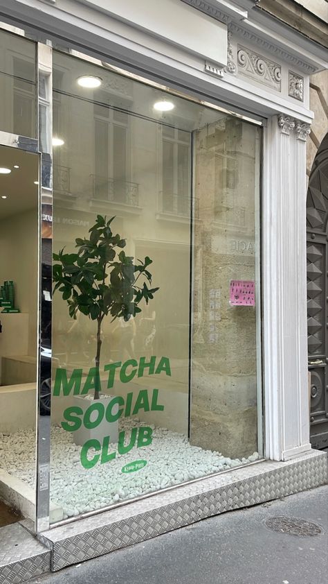 Rosé Baby, Matcha Branding, Studio Entrance, Matcha Bar, Matcha Shop, Matcha Bars, Matcha Girl, Matcha Cafe, Pop Up Cafe