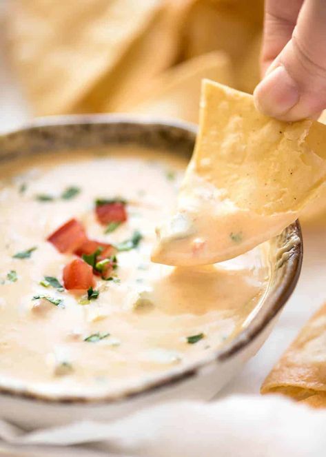 Life Changing Queso Dip (Mexican Cheese Dip) | RecipeTin Eats Queso Dip Mexican, Mexican Cheese Dip, Cheese Dip Mexican, Hot Corn Dip, Queso Dip Recipes, Queso Recipe, Recipetin Eats, Queso Dip, Mexican Cheese