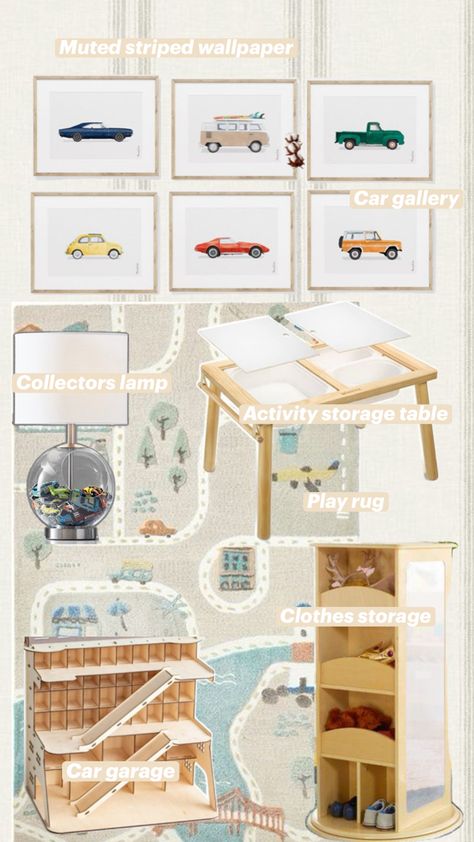 ori Toddler Car Theme Room. Neutral car boys room. Montessori Bedroom Boy, Toddler Montessori Bedroom, Car Theme Room, Big Boy Room Decor, Car Themed Rooms, Toddler Boy Room, Boy Room Themes, Bedroom Boy, Room Neutral