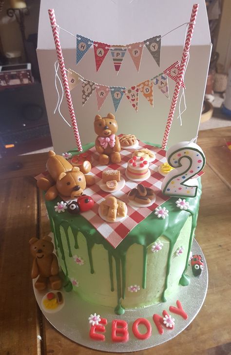 Teddy Bear Picnic Birthday Party Cake, Teddy Bears Picnic Cake, Teddy Bear Tea Party Birthday, Teddy Bear Picnic Birthday Cake, Picnic Theme Cake, Havana Cake, Nct Cake, Teddy Bears Picnic Food, Picnic Cakes