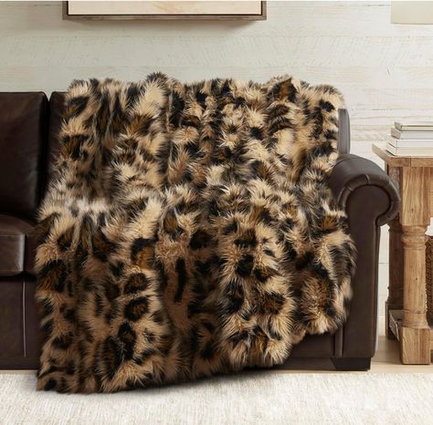 Luxury Fluffy Leopard Blankets for Home Couch Sofa, Fuzzy Plush Animal Coat Color Throws for Decoration, 50x60 Animal Print Room Decor, Leopard Print Bedroom, Animal Print Rooms, Leopard Blanket, White Room Decor, Faux Fur Throw Blanket, Fur Throw Blanket, Fur Blanket, Couch Throws