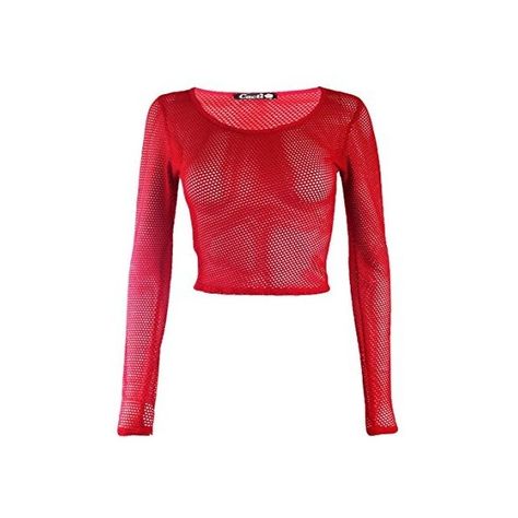 Crop Top All Mesh Lace Fishnet Long Sleeve Stretch Vest T Shirt (225 ARS) ❤ liked on Polyvore featuring tops, t-shirts, red t shirt, mesh t shirt, red long sleeve tee, lace vests and cropped t shirt Red Ribbed Long Sleeve Tops, Red Long Sleeve Tops With Ribbed Cuffs, Red Mesh Long Sleeve Top, Fitted Red Long Sleeve Crop Top, Red Long Sleeve Open Knit Tops, Red Lace Top, Lace Vest, Red Crop Top, Mesh T Shirt