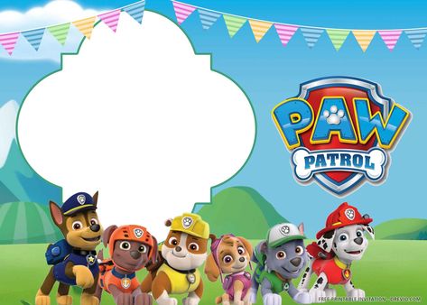 (FREE PRINTABLE) – Paw Patrol Birthday Invitation Template | Download Hundreds FREE PRINTABLE Birthday Invitation Templates Printable Paw Patrol Birthday, Free Printable Paw Patrol, Paw Patrol Birthday Card, Printable Paw Patrol, Paw Patrol Party Invitations, Paw Patrol Birthday Decorations, Paw Patrol Party Decorations, Paw Patrol Printables, Paw Patrol Birthday Theme