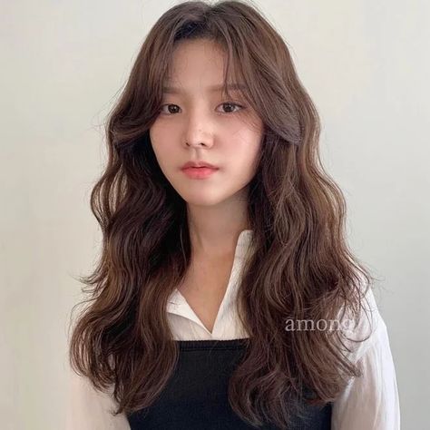 Korean Digital Perm, Asian Hair Perm, Korean Perm, Long Hair Perm, Digital Perm, Hair Perm, Wavy Hairstyles Medium, Beach Wave Hair, Haircuts For Wavy Hair