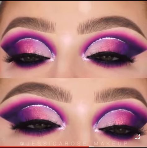 Purple Eye Makeup Tutorial, Maquillage Yeux Cut Crease, Mekap Mata, Drag Make-up, Christmas Makeup Look, Purple Eye Makeup, Pink Eye Makeup, Drag Makeup, Pink Eye