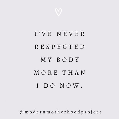 Modern Motherhood Project on Instagram: “⁣ I’ve never respected my body more than I do now. Through this pregnancy, I have a new found love for the incredible things my body can…” Mother Body Quotes, More Than A Mom Quote, Pregnancy Body Quotes, Mom Body Quote, Quotes About Pregnancy, Pregnancy Body Changes, Unplanned Pregnancy Quotes, Body Quotes, Long Distance Love Quotes