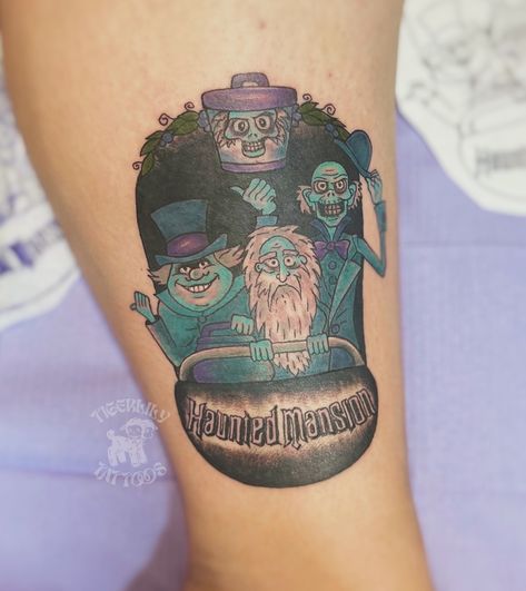 hitchhiking ghosts and hatbox ghost! thank you zoey for getting such a cool tattoo! 👻 * * * @blackclaw @dynamiccolor @thesolidink @masttattoo.official @luckysupplyusa @dragonhawktattoos @dragonhawkofficial @starbritecolors * * * #art #artist #tattooartist #lasvegas #vegas #tattooer #tattoo #tattoos #ink #inked #traditional #traditionaltattoo #americantraditional #pussykattattoo #pkt #vegasartist #femaletattooer #blackclaw #cutetattoos #girlytattoos #femininetattoos #hauntedmansion #hauntedma... Hatbox Ghost, Black Claws, Hitchhiking Ghosts, Cool Tattoo, Girly Tattoos, Hat Boxes, Feminine Tattoos, American Traditional, Cute Tattoos