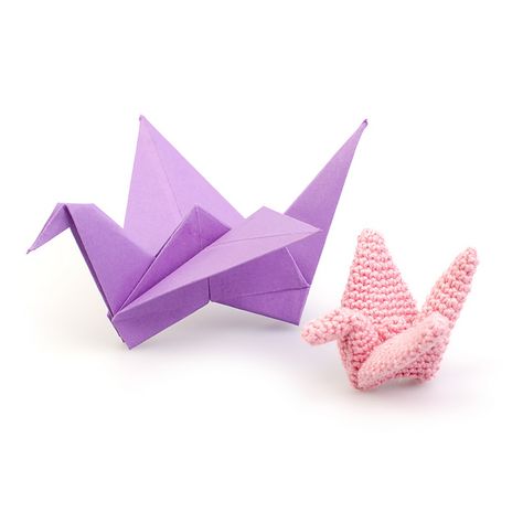 Crochet an Amigurumi Origami Crane With This Free Pattern | KnitHacker Crochet Amigurumi Patterns, Origami Dragon, Crane Design, Origami Crane, Quick Gifts, Paper Crane, Origami Paper, Amigurumi Free Pattern, Free Patterns