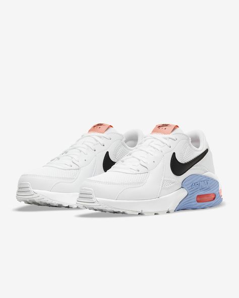 Shoes Air Max Nike, Cute Running Shoes, Shoes Air Max, Air Max Excee, Nike Air Max Excee, White Nike Shoes, Trendy Shoes Sneakers, Nike Max, All Nike Shoes