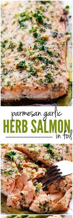 Garlic Herb Marinade, Garlic Herb Salmon, Italian Salmon, Seafood Medley Recipes, Herb Marinade, Herb Salmon, Seafood Medley, Salmon Marinade, Salmon In Foil