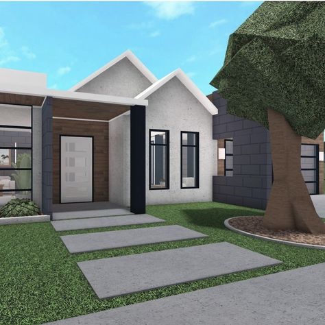 Modern Family Home Bloxburg, 20k Bloxburg House, Family Home Bloxburg, Apartment Loft Ideas, Blocksburg House, Roblox Houses, Modern Family Home, Dark Modern, Character Model