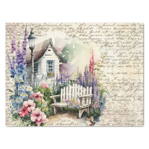 Cottage Garden Painting, Cottage Flower Garden, Fairytale Garden Painting, Watercolor Cottage Garden, Cottage Fairytale, Letter Background, Cottage Garden Watercolour, French Cottage Garden, Cottage Garden Books