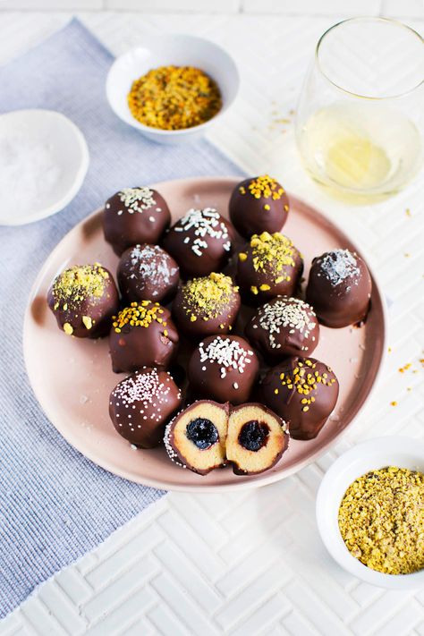 homemade luxardo cherry truffles!  the perfect easy dessert recipe, or bite sized dessert to serve at your next girls night! | dessert recipe, truffles, chocolate truffles, cherry truffles, luxardo cherries, girls night idea | Cherry Truffles, Luxardo Cherries, Homemade Cookie Butter, Homemade Cookie, Best Edibles, Edible Cookies, Cookie Butter, Edible Cookie Dough, Recipes Cake