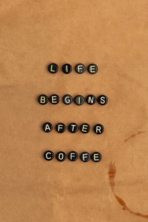 Bead Quotes, Coffee Typography, Life Begins After Coffee, 100 Dollar Bill, Art Alphabet, Trending Images, Coffee Wallpaper, Interactive Posts, My Quote