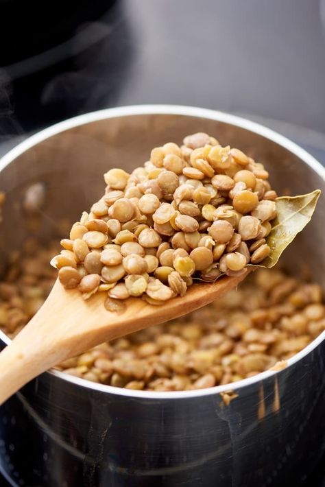 Green Lentil Recipes, Cooking Green Lentils, Cook Lentils, How To Cook Lentils, How To Cook Greens, Dried Lentils, Stove Top Recipes, Green Lentils, Meat Substitutes