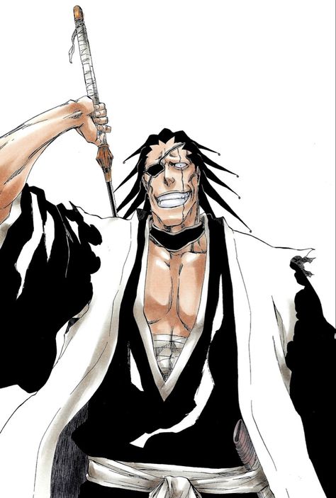 Kenpachi Zaraki Bankai Manga, Bleach Wallpaper Kenpachi, Bleach Fanart Characters, Kenpachi Zaraki Fanart, Aizen Drawing, Kenpachi Zaraki Tattoo, Kenpachi Wallpaper, Kenpachi Zaraki Wallpapers, Kenpachi Zaraki Bankai