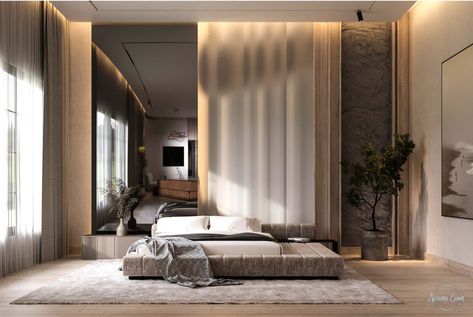 Master Bedroom LOCATION : UAE Area : 70 m2 Year : 2024 Software Used: 3dsMax | corona | Photoshop #architecture #interiordesign #exteriordesign #Art #home #design #luxury #DUBAI #newcairo #mivida #classy #inspiration #katameyadunes #lamirada #mountainview #patio #uptown #waterway #cairo #egypt #alex #mansoura #decor #designer #UAE #ksa #goals #construction #dubai For more details 👇 https://www.behance.net/nessmaaesam Home Design Luxury, Classy Inspiration, Bedroom Behance, Photoshop Architecture, Design Editorial, Design Industrial, Cairo Egypt, Year 2024, Design Luxury