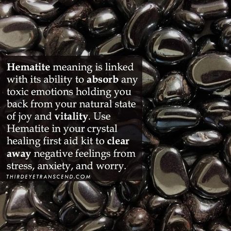 Use #Hematite to clear away negative feelings .... .... .... .... .... #thirdeyetranscend #crystaljunkie #healingenergy… Hematite Meaning, Healing Rocks, Hematite Ring, Crystals For Manifestation, Crystal Healing Chart, Hematite Crystal, Gemstone Properties, Crystal Eye, Crystals Healing Properties