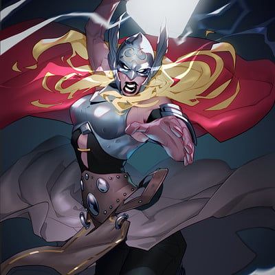 ArtStation - Mercury Star Power! Thor Drawing, Thor Valkyrie, Badass Female, Thor Art, Female Thor, Thor Comic, Jane Foster, Marvel Heroines, The Mighty Thor