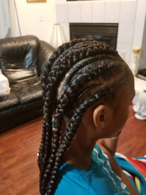 12/7/17 - Finished my goddaughter Jayelyn's hair!! #1st time doing feed-in straight backs. #YAY!! SHE LET ME PRACTICE ON HER!! She'll wear it for about 1-2wks & then get her Christmas style!!  #4pks of hair #water #shine n jam #blue magic #Argan leave-in conditioner  #Argan Foam Mousse #Argan Edge Control #gold accessories **PRACTICE MAKES PERFECT**  #FB - Hairstyles by Nickcola  #IG - faithserenity2  #Youtube Channel - Hairstyles by Nickcola  #Twitter - @HairByNikki915 Straight Backs, Shine N Jam, Tree Braids, Hair Water, Practice Makes Perfect, Edge Control, Blue Magic, Christmas Style, Long Braids