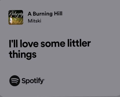 A Burning Hill Mitski, Mitski Quotes, A Burning Hill, Mitski Lyrics, Spotify Quotes, Expression Quotes, Relatable Lyrics, Big Feelings, Lyric Tattoos