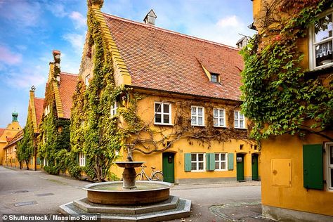 Inside Fuggerei in Germany, where the rent hasn't gone up in 500 YEARS | Daily Mail Online Houses In Germany, German Village, Messy Nessy Chic, Living Museum, Social Housing, Entry Gates, Gated Community, What Is Life About, Being A Landlord