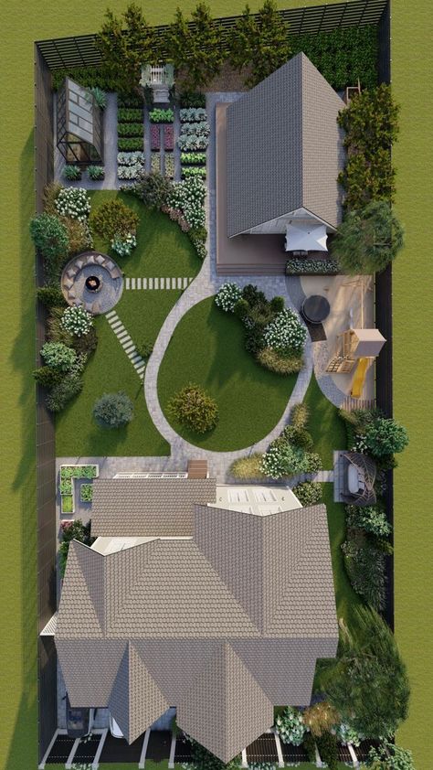 Family Compound Layout, Dröm Hus Planer, Family Compound, Sims Inspiration, Bloxburg Kitchen, Sims 4 House Plans, Dream Life House, Seni Dan Kraf, Sims 4 House Design