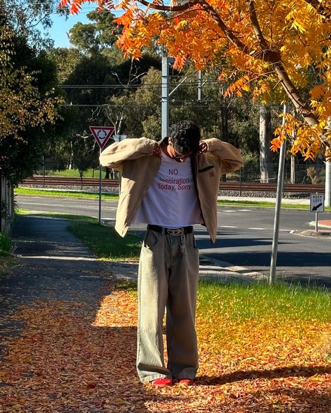 Autumn fits 🍂 Jaded London Colossus Jeans, Colossus Jeans, Wales Bonner Samba, Oversize Outfit, Workwear Streetwear, Beige Jeans, Jeans Beige, Instagram Autumn, Autumn Fits