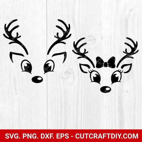 Download our Christmas SVG for personal and Commercial Use. These Christmas SVG Cut Files are available to download instantly and work with your Cricut and Silhouette. Reindeer Template Free Printable, Reindeer Face Svg, Reindeer Svg, Reindeer Face, Cute Reindeer, Holiday Planning, Templates Printable Free, Space Silhouette, Svg Christmas