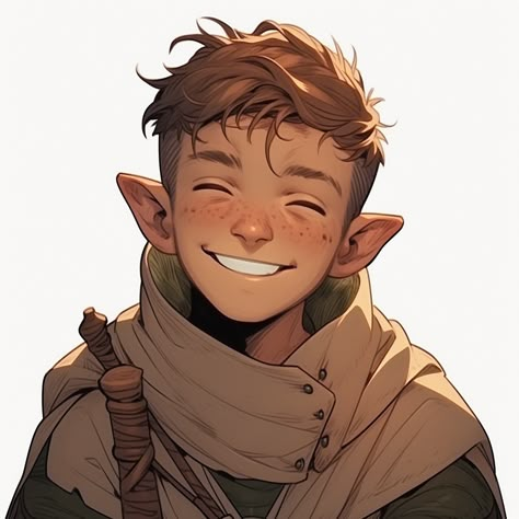 Dnd Halfling, Gnome Dnd, Dnd Elves, Half Elf, Elf Characters, Pathfinder Character, Dungeons And Dragons Characters, Dnd Art, D&d Dungeons And Dragons