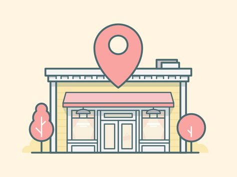 Location Wallpaper, Store Location Poster Design, Store Cartoon Background, Store Illustration, Shop Cartoon Background, Shop Local Illustration, Flat Illustration City, Nurse Art, App Development Companies