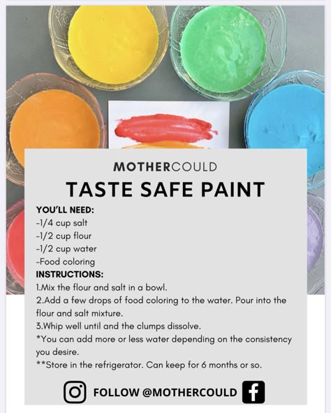 Taste Safe Sensory, Edible Sensory Play, Edible Sensory, Homemade Paint, Infant Room, Baby Sensory Play, Sensory Crafts, Sensory Activities Toddlers, Baby Play Activities