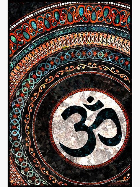 Yoga Symbols Art, Om Symbol Art, Pretty Mandala, Om Symbol Wallpaper, Om Art, Mandala Digital, Mandala Wallpaper, Amoled Wallpapers, Psychadelic Art