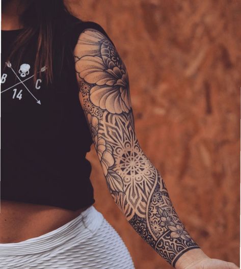 Flower Mandala Leg Sleeve, Front Leg Tattoo Women Shin, Floral Leg Tattoo Sleeve, Shin Sleeve Tattoo, Floral Leg Sleeve Tattoo, Mandala Leg Sleeve, Lower Leg Tattoos, Mandala Tattoo Sleeve, Arm Sleeve Tattoos For Women