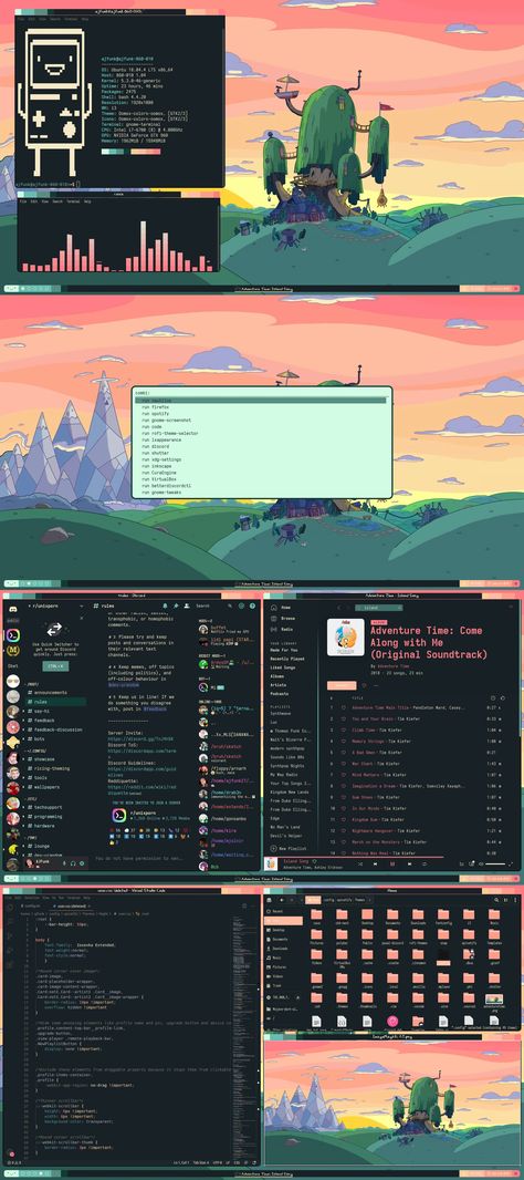 GitHub - ajfunk327/Adventure-Time-Dotfiles Linux Rice, Pc Aesthetic, Basic Computer Programming, Desktop Environment, Pc Photo, Ricers, Come Along With Me, Desktop Themes, Computer Gadgets