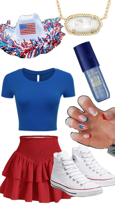 #fourthofjuly #outfit #fyp #preppy Outfit Ideas For Teens, Fourth Of July Outfit Ideas, July Outfit Ideas, Fourth Of July Outfit, Forth Of July, 4th Of July Outfits, Fourth Of July, Hair And Nails