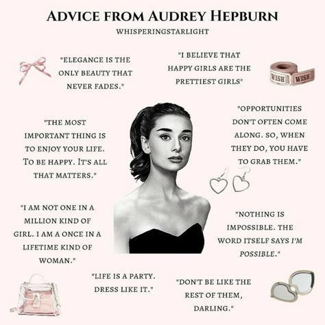 Daglig Motivation, Studera Motivation, Vie Motivation, Role Model, Self Care Activities, Self Improvement Tips, Audrey Hepburn, Pretty Words, Pretty Quotes